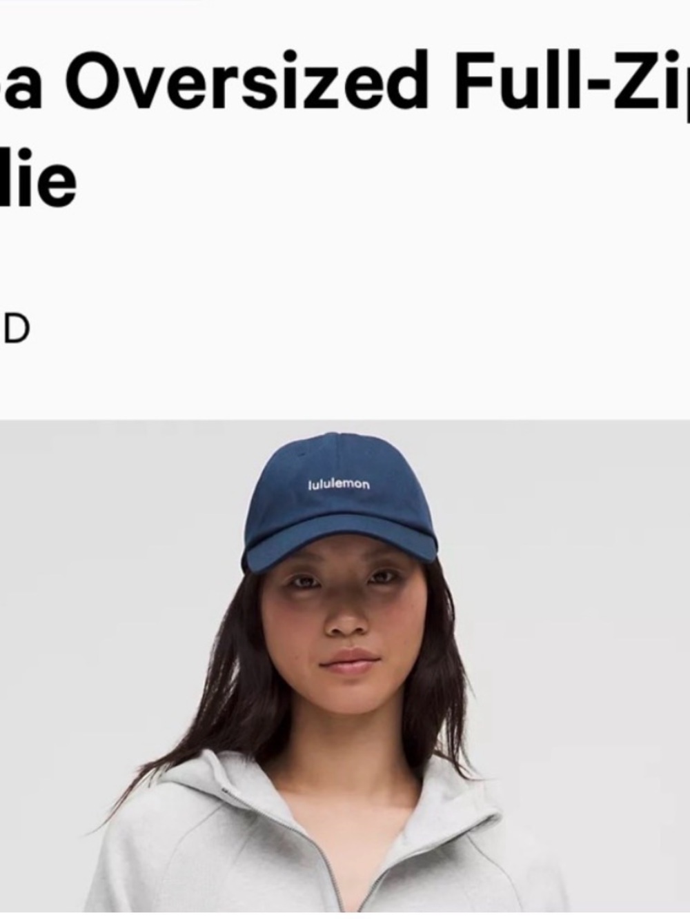 lululemon athletica Women's Navy scuba hoodie XL